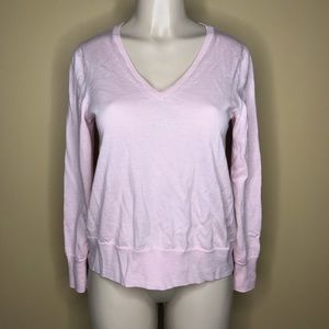 Women’s Banana Republic Pink Merino Knit V-Neck Sweater Pullover Cardigan sz M